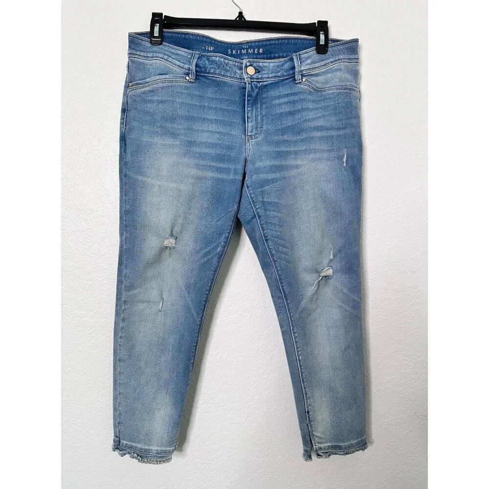 White House‎ Black Market The Skimmer  Blue Ankle  Jeans Women’s Size 14P